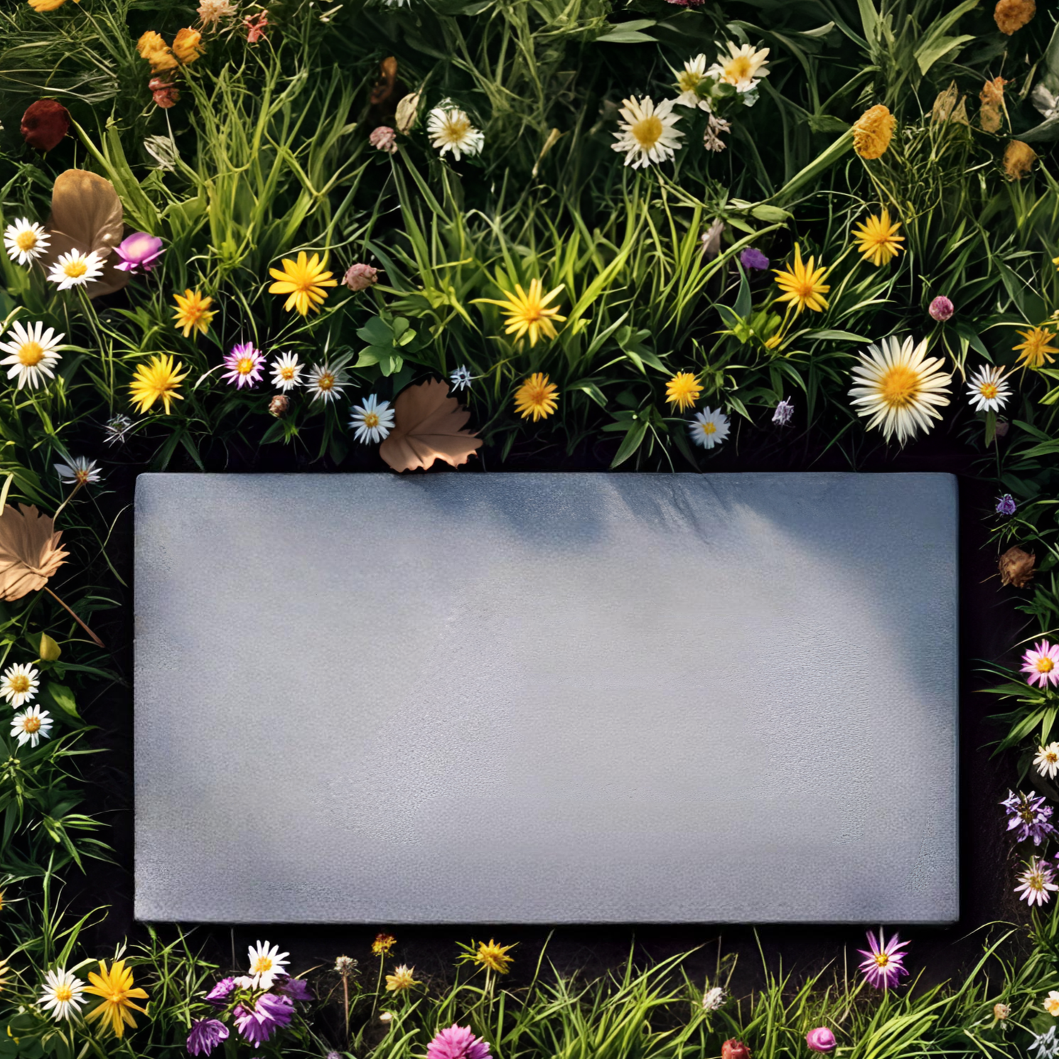 24x12x3 grey granite headstone deep sandblasted engraving