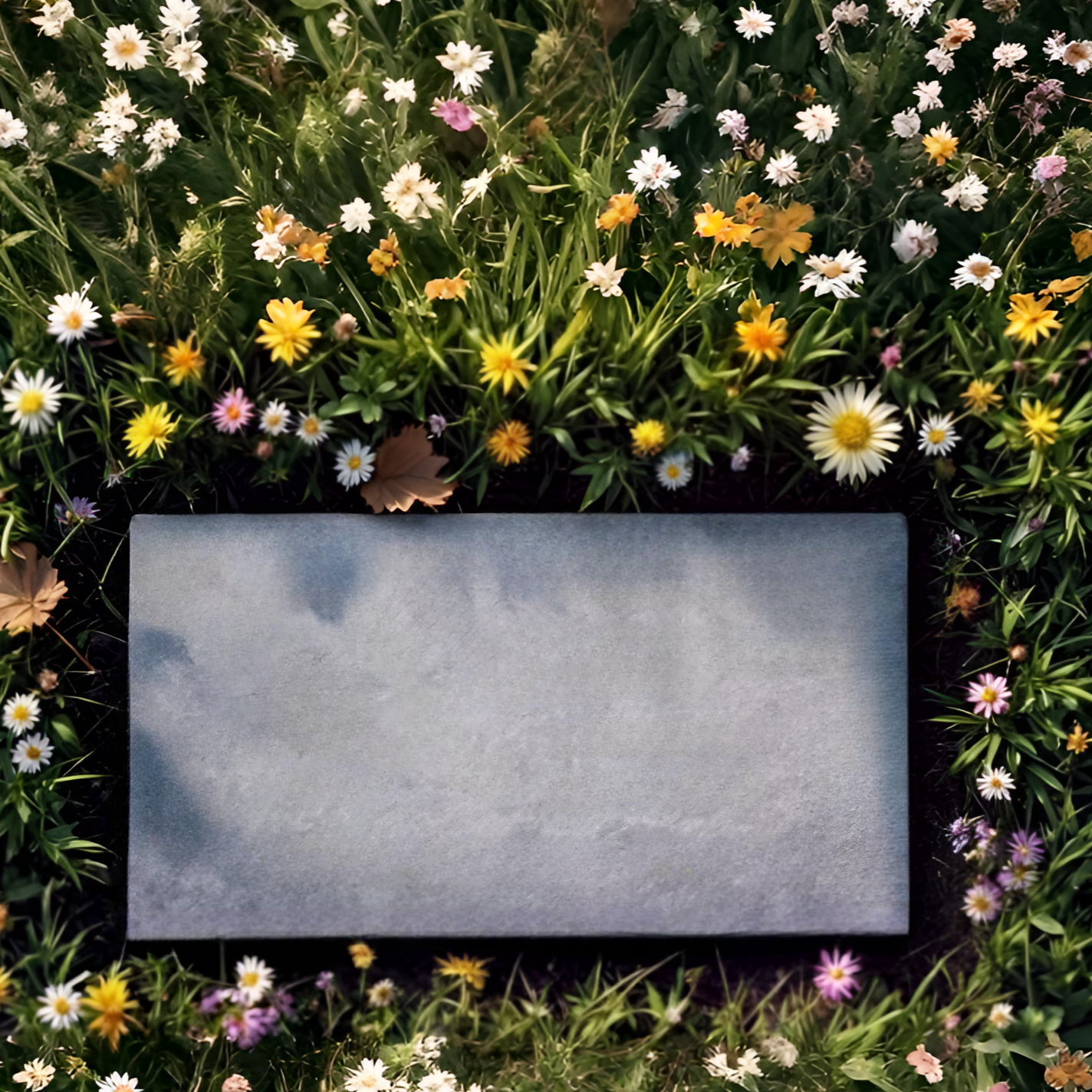 16x8x3 grey granite headstone sandblasted engraving